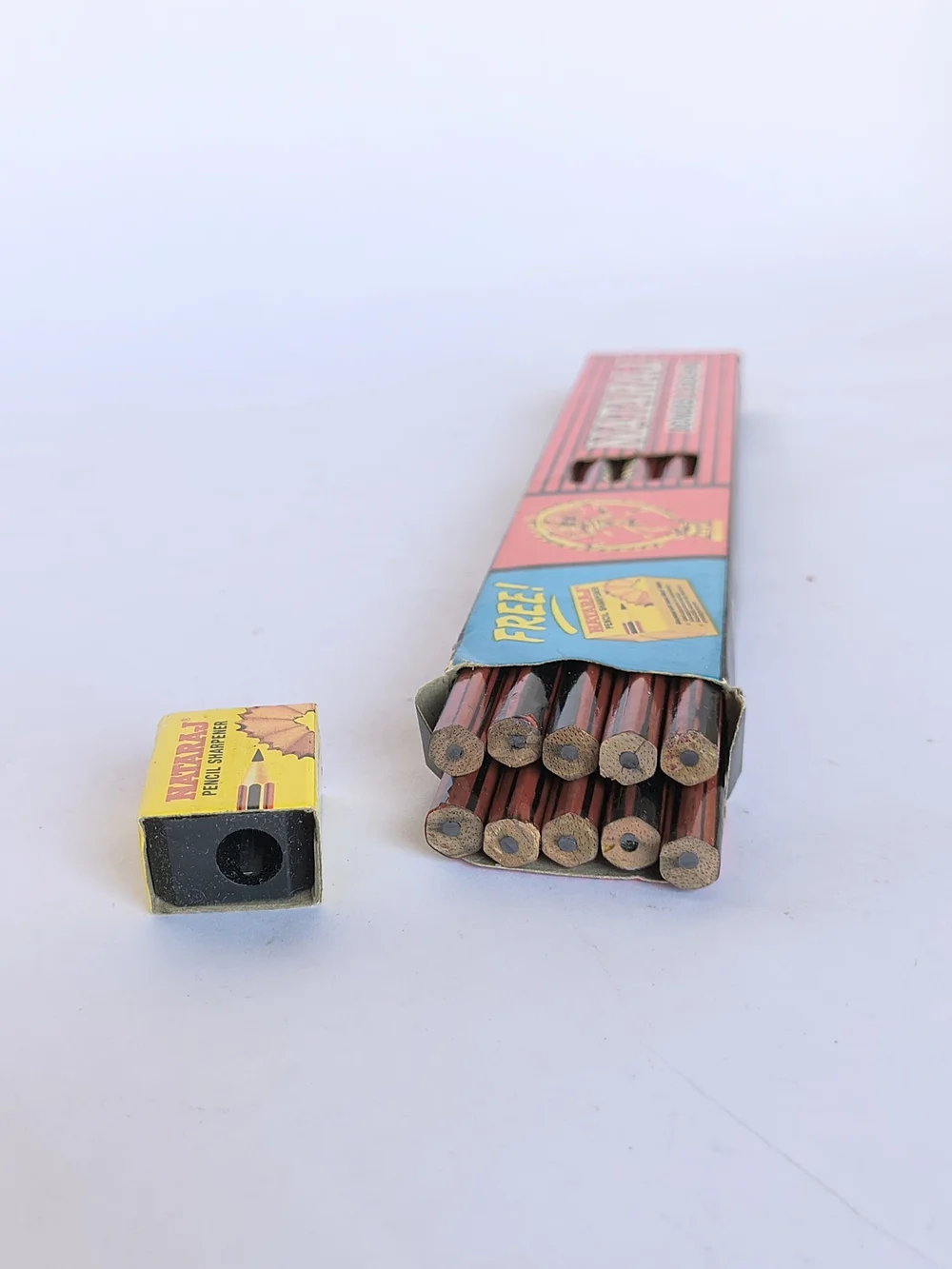 VINTAGE Nataraj Bonded Lead HB Pencil Box Pack Of 10 W/ Sharpener New